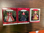 Vtg Lot of 3 Hallmark Keepsake Ornaments Holiday Barbie Collector's series