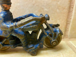 1930's Hubley Motorcycle Cast Iron Toy Vtg Champion Cop Bike Orig Indian Harley