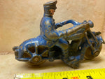 1930's Hubley Motorcycle Cast Iron Toy Vtg Champion Cop Bike Orig Indian Harley