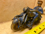 1930's Hubley Motorcycle Cast Iron Toy Vtg Champion Cop Bike Orig Indian Harley