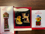 VTG Lot of 4 Hallmark Keepsake Ornament Club Christmas Ornaments Disney Lion