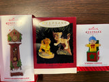 VTG Lot of 4 Hallmark Keepsake Ornament Club Christmas Ornaments Disney Lion