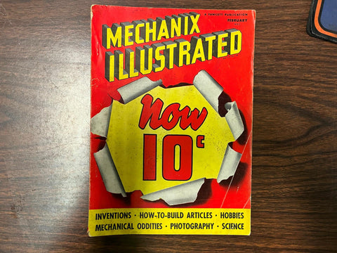 Vintage February 1939 Mechanix Illustrated Inventions Hobbies Science Magazine