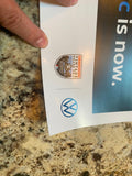 VW Future of electric Is now Auto Car ADvertising Vtg Grand Prix Ltd Ed 25x19