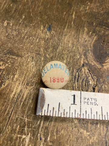 1890 Election Pin Delamater Antique Vth Political Governor PA Civil War Engineer