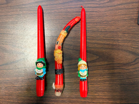 VTG Lot of 3 Avon Holiday Taper Christmas Decoration Candles