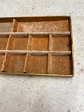 vtg 1970s gold velvet hard cardboard jewelry box bottom only replacement piece