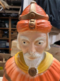 vtg 25" Three Wiseman King Wiseman orange nativity blow mold Xmas decoration