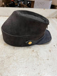 vtg Civil War Reenactment Replica Union blue military hat cap musket pin