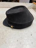 vtg Civil War Reenactment Replica Union blue military hat cap musket pin
