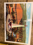 Vtg Kennywood Park Thermometer Post Card 1920's the Rockets ride Souvineer Pgh!