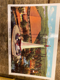 Vtg Kennywood Park Thermometer Post Card 1920's the Rockets ride Souvineer Pgh!
