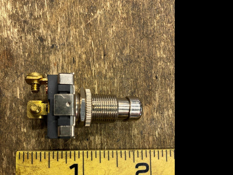 Pushbutton Single Pole Switch SPST Circuit ON-Off Action Metal Actuator 15amp 12