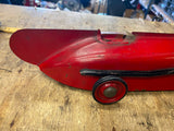 Vtg 1920s Electric Kokomo Red Arrow Tether Race Car 15" Orig Tin /toy Kingston!