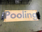 VTG antique Johnstown Pullman Standard 31" Train Car Sticker "Pooling"