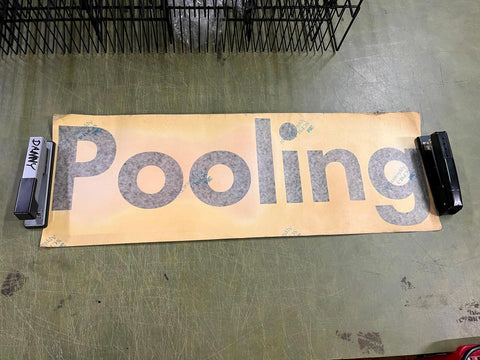 VTG antique Johnstown Pullman Standard 31" Train Car Sticker "Pooling"