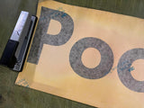 VTG antique Johnstown Pullman Standard 31" Train Car Sticker "Pooling"