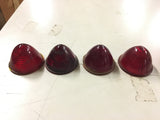 4 Glass KD Tailight Lens Red Truck Vintage Auto Car 501 503 Marker Antiq Hot Rod