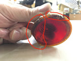 4 Glass KD Tailight Lens Red Truck Vintage Auto Car 501 503 Marker Antiq Hot Rod