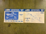 VTG Lot of 2 KTM Motorcycles Parts Catalog 97' 250/300/360 Tvc