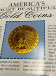 vtg America's Most beautiful gold coins $5 Indian Head gold copy coin 1908-1929