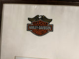 VTG Rare Harley Davidson Gardez Afghanistan Framed Patch & Photographs 19X25