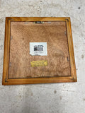 vtg Stoneware Hot Plate Howling Wolf Framed hangable decoration piece