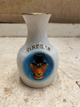 vtg 1977 Jim Beam Mr. Fox Vinegar porcelain china vase
