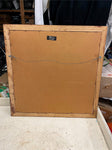 vtg Leinenkugal's Red Larger Brewery framed glass 27X26 beer sign man cave deco