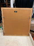 vtg Leinenkugal's Red Larger Brewery framed glass 27X26 beer sign man cave deco