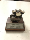 Vtg 900cc 1957 XLCH Motor Engine Pewter Stand Display Harley Davidson Miniature!