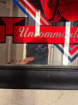 vtg 1980s Red Dog Mirrored framed 17.5X17.5 advertisement sign man cave decor