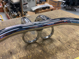 Custom T Drag Bars Handlebars 8" rise Built In Speedo Tach Mount chopper Harley