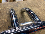 Custom T Drag Bars Handlebars 8" rise Built In Speedo Tach Mount chopper Harley