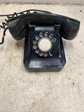 vtg 1970s Stromberg Carlson Desktop Black Rotary Dial Table Phone