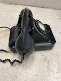 vtg 1970s Stromberg Carlson Desktop Black Rotary Dial Table Phone