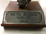 Vtg 88 TC 1450cc '99 Motor Engine Pewter Stand Display Harley Davidson Miniature