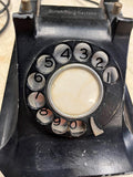 vtg 1970s Stromberg Carlson Desktop Black Rotary Dial Table Phone