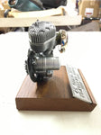 Vtg 45 cu in Flathead 750cc Motor Pewter Stand Display Harley Davidson Miniature