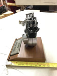 Vtg 61" Harley-Davidson JDH JD RACING Motor engin Pewter Stand Display Miniature