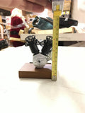 Vtg 61" Harley-Davidson JDH JD RACING Motor engin Pewter Stand Display Miniature