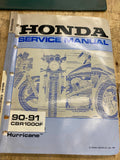 Honda CBR1000 Hurricane Service Manual OEM 1990-1991 Motorcycle Factory