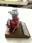 Vtg Indian Power Plus 61" 1000cc Motor Engine Pewter Display Miniature Motorcycl