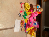 Vtg Barbie Gem Accessories Guitar Radio Sun Clothes Doll Lot Hats Scuba skateboa