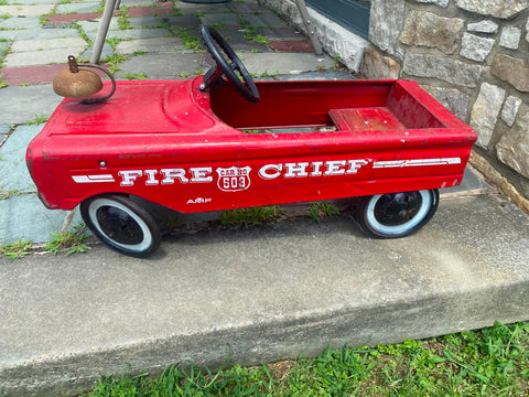 Vtg AMF Pedal Car Murray Fire Chief 1960's Unrestored Survivor Toy Childs Collec