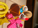 Vtg Barbie Gem Accessories Guitar Radio Sun Clothes Doll Lot Hats Scuba skateboa