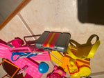 Vtg Barbie Gem Accessories Guitar Radio Sun Clothes Doll Lot Hats Scuba skateboa