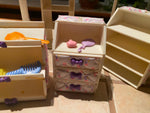 Barbie Doll Quilted Caes Hanger Closet Snap n Store Lot Dresser Acc Hangers Bedr