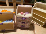 Barbie Doll Quilted Caes Hanger Closet Snap n Store Lot Dresser Acc Hangers Bedr