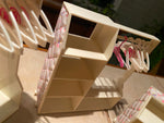 Barbie Doll Quilted Caes Hanger Closet Snap n Store Lot Dresser Acc Hangers Bedr